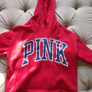 Vs pink cropped hoodie